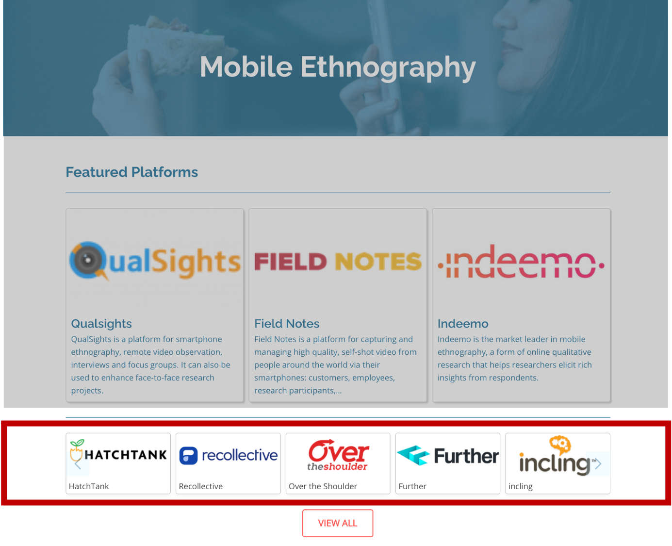 Category Page Secondary Position - Insight Platforms