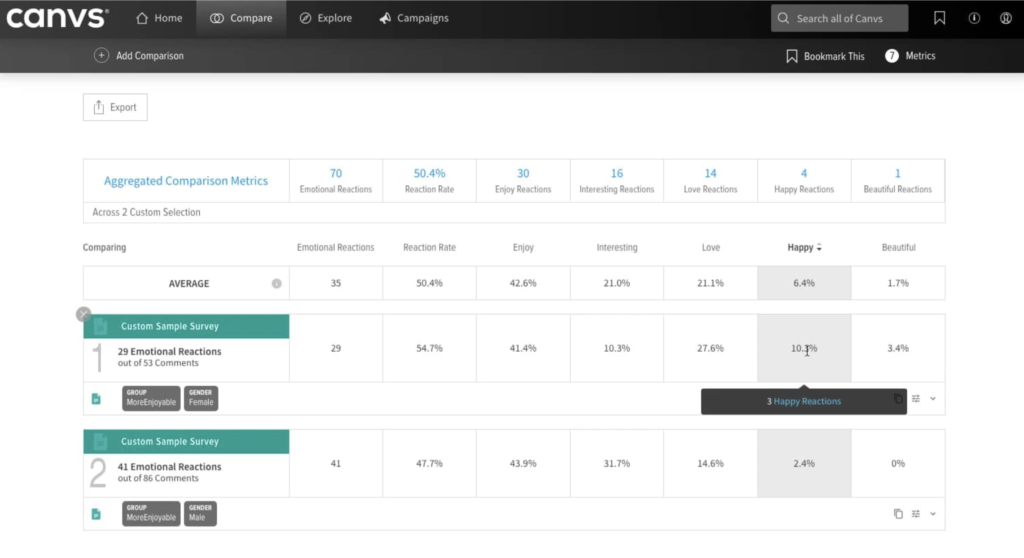 Canvs Screenshot - Insight Platforms