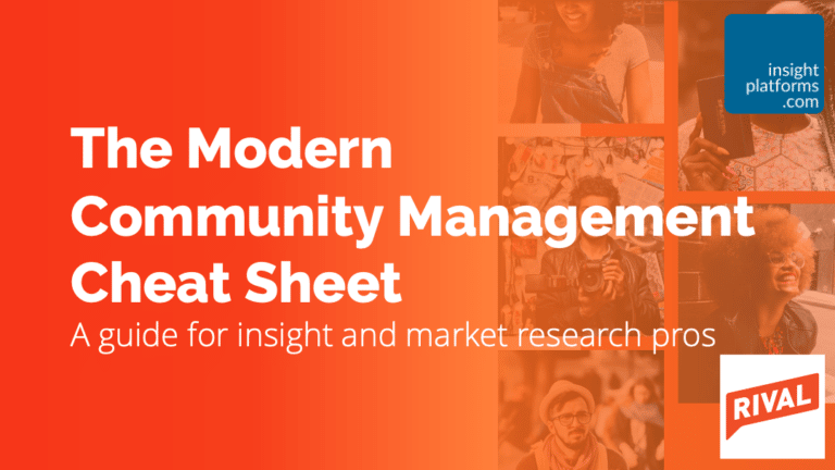 Rival ebook - Modern Community Management Cheat Sheet - Insight Platforms