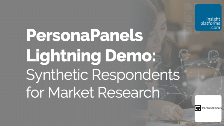 Persona Panels Lightning Demo - Synthetic Respondents Featured Image - Insight Platforms