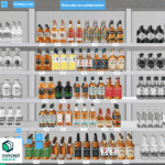 3D virtual shelf store product testing Whisky bottles Conjoint shelf click on product SM 150x150