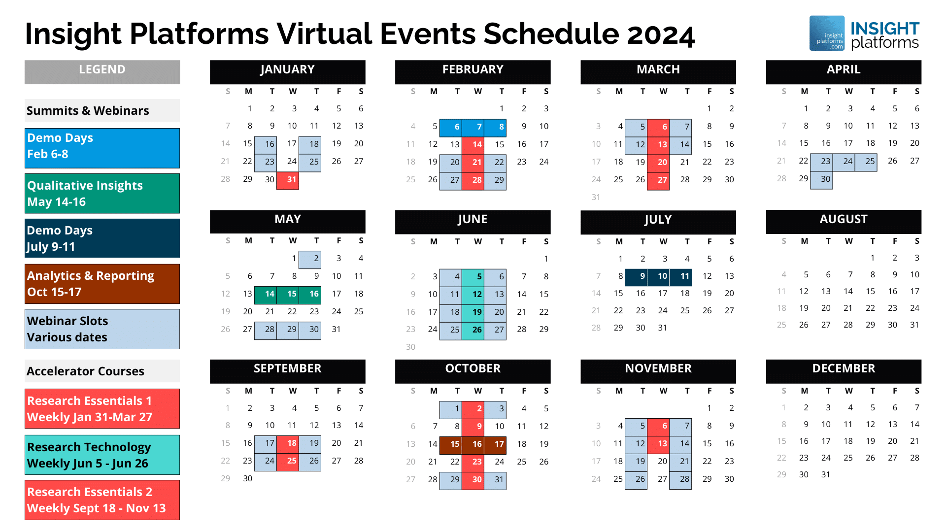 2024 Events Calendar Updated