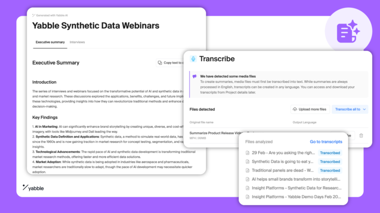 Yabble Product Screenshots Summarize 768x432
