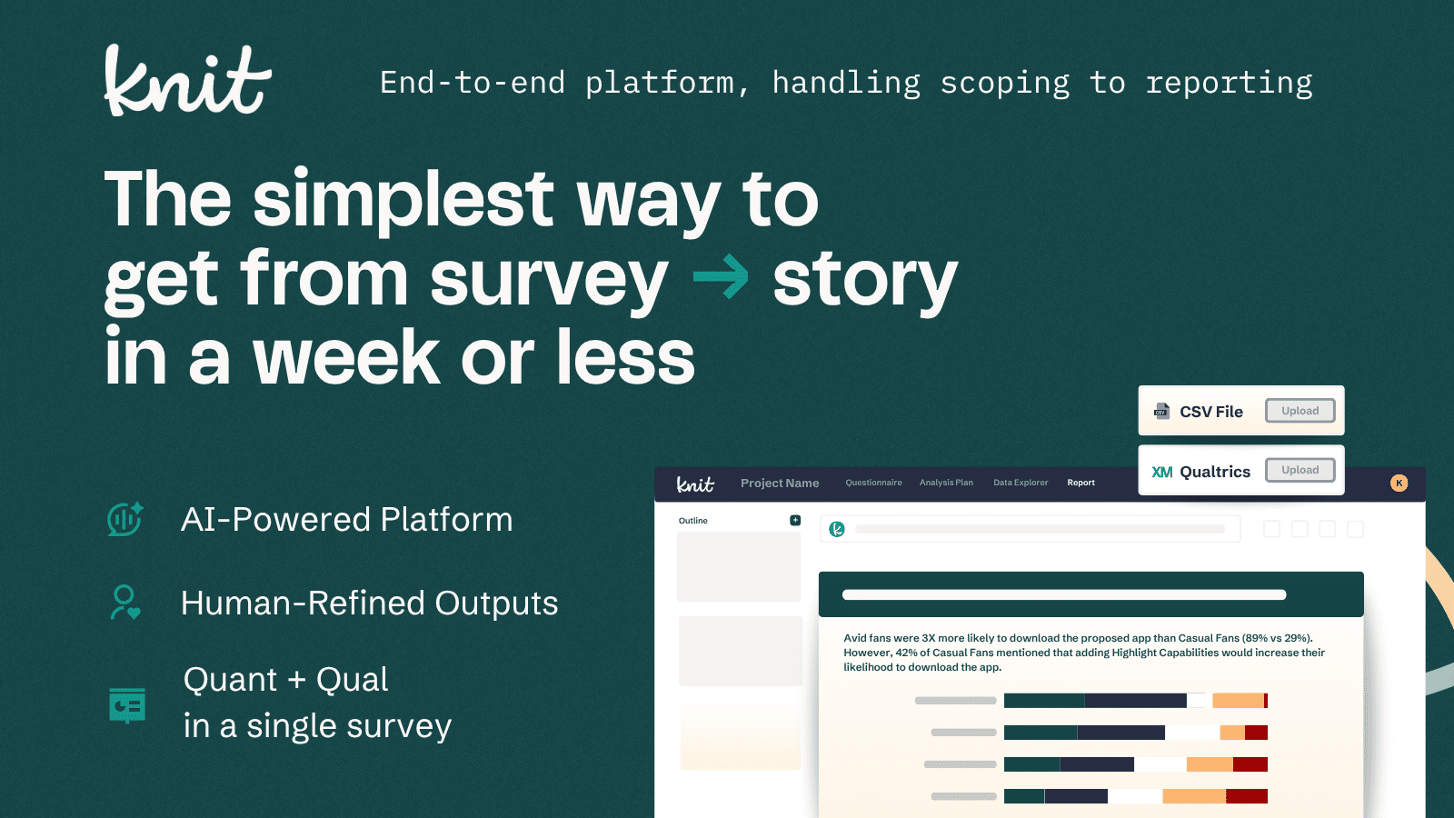 Knit - End-to-end platform handling scoping to reporting
