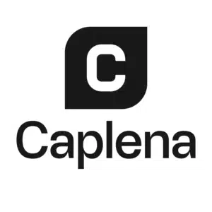 Caplena Logotype Vertical White Plate 300x300